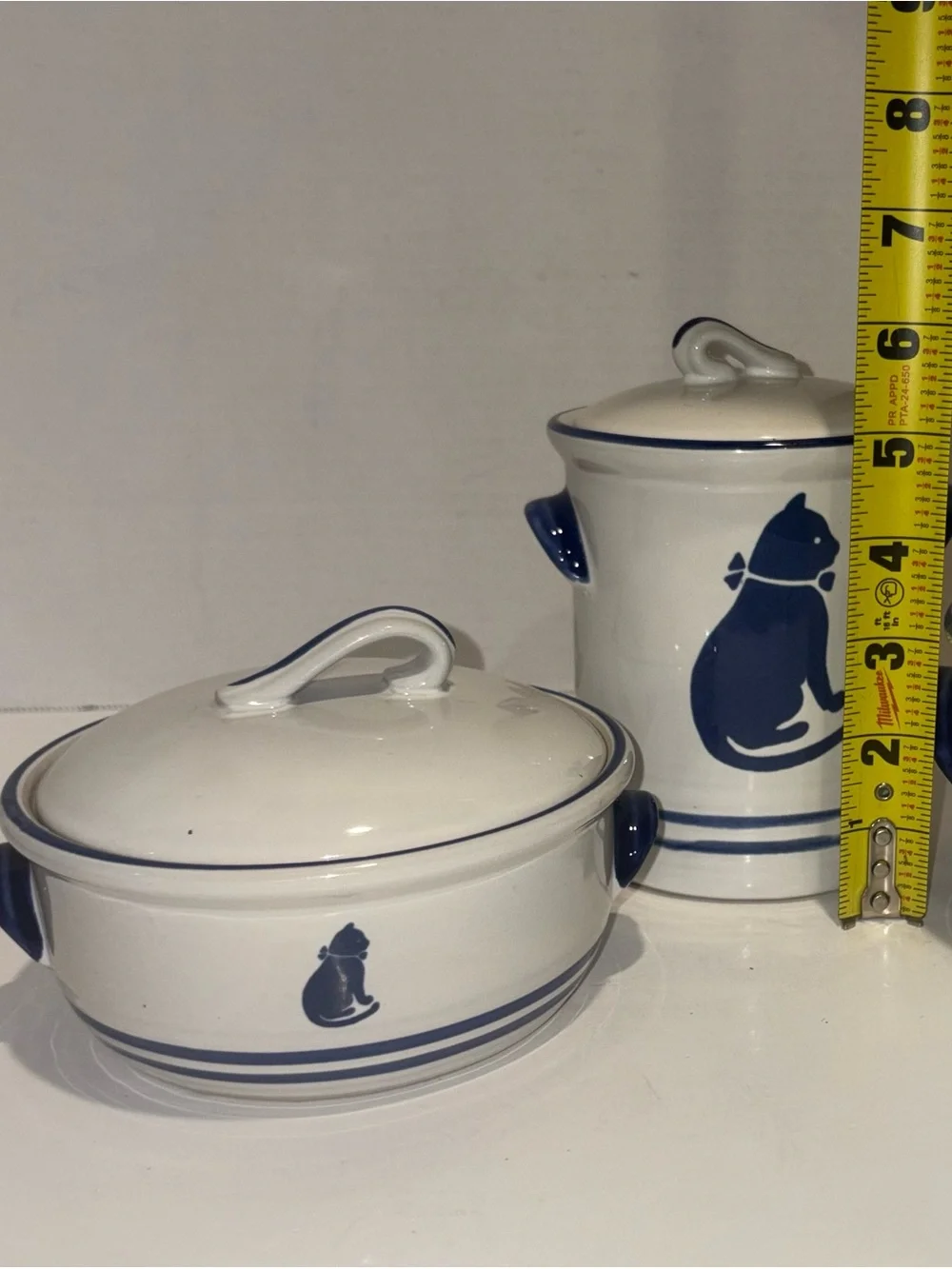 Vintage International House 1982 Country Blue Serving Dish & Canister with Lid